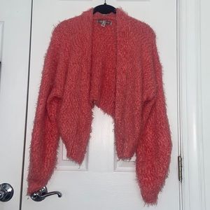 Urban Outfitters Fuzzy Pink Cardigan